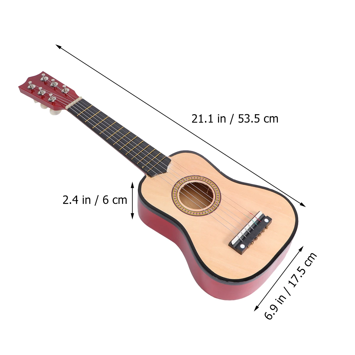 21 Inch Children's Guitar Folk Acoustic Beginner Electric Guitars Toddler Bamboo Music Instrument Baby Girl