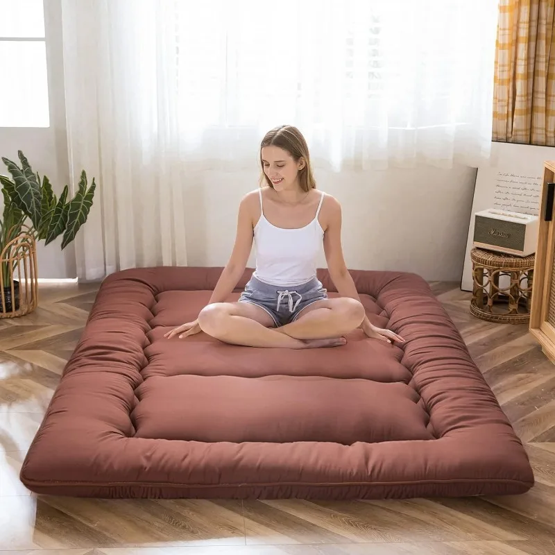 Japanese Floor Mattress Thicken Daybed Futon Sleeping Pad Foldable Roll Up Mattresses Boys Girls Dormitory Floor Lounger Bed japanese floor mattress