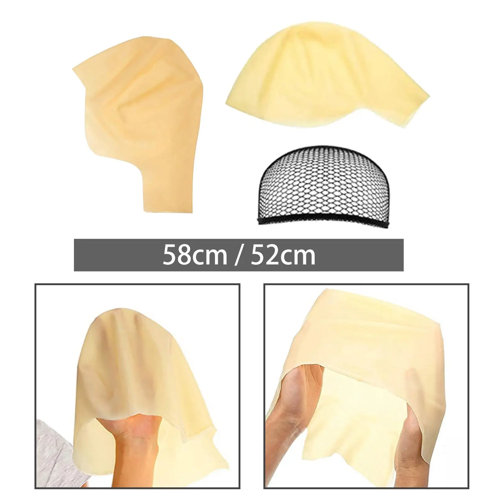 Latex Skinhead Cap Durable Bald Cap Scalp Cover Fake Bald Head for Party Supplies Prop