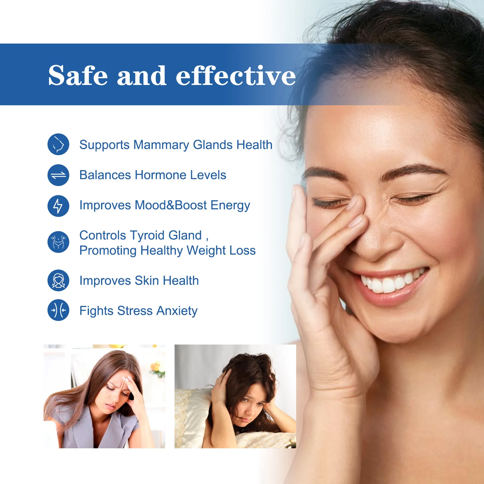 100ml Menopausal Soothing Cream to Reduce Women\'s Climacteric Fatigue Night Sweat and Emotional Fluctuation Care Cream