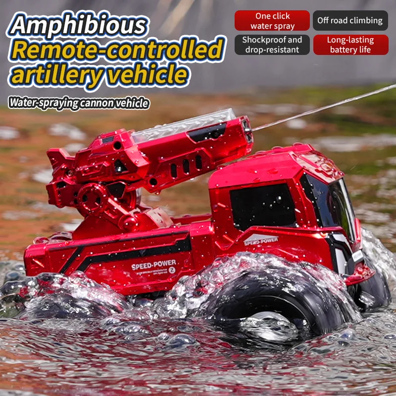 Remote Controlled Four-wheel Drive Off-road Vehicle Capable Of Launching Water Cannons, Amphibious Multiplayer Competitive Child_voghion.com