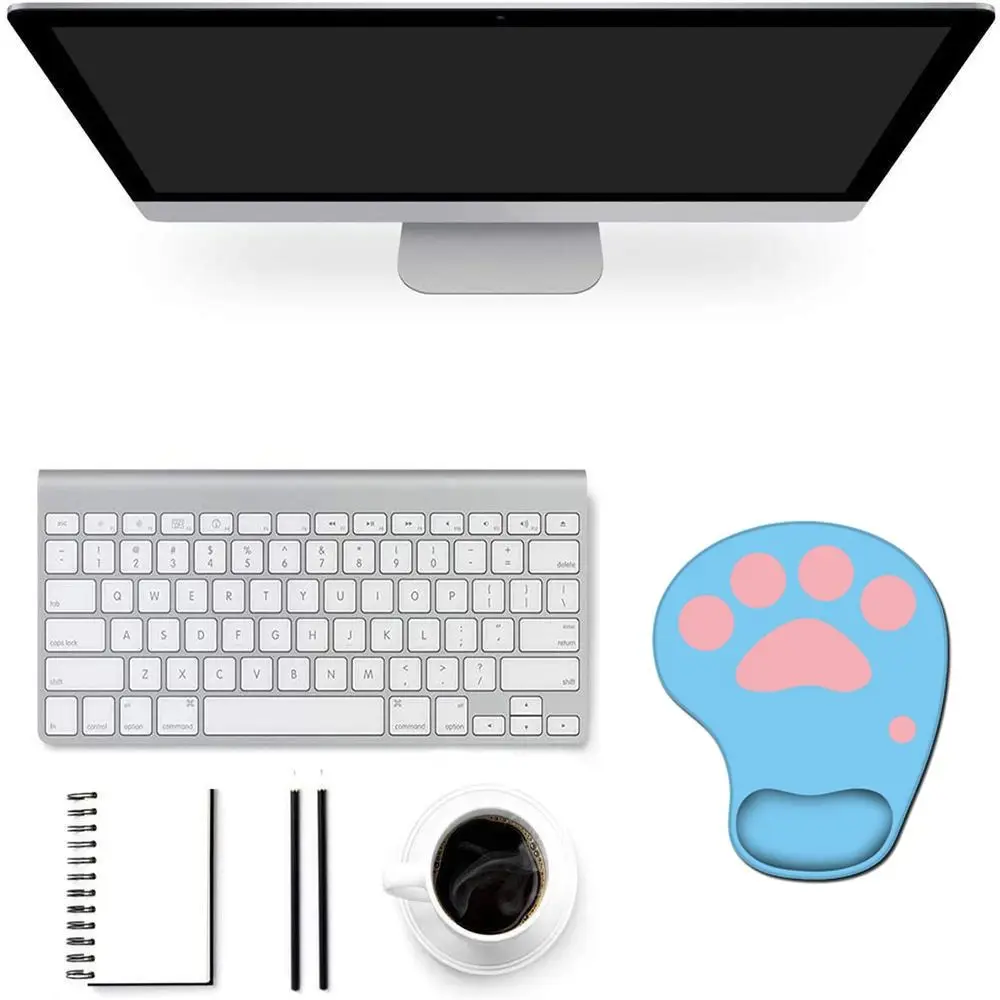 Cute Cat Paw Wrist Rest Mouse Pad Ergonomic Silicone Hand Support Mouse Mat Non Slip Kawaii Gaming Mousepad
