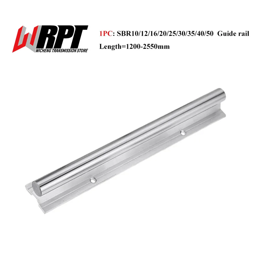 

Guide Rail SBR10 12 13 16 20 25 30 35 40 50 Linear Rail Length 1200-2550mm Supported Linear Rail Shaft Rod For CNC 3D Printer