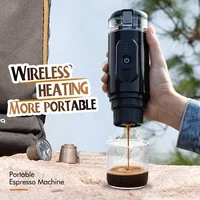 New Portable Capsule Coffee Maker Heating Semi-automatic Travel Car Home Small Coffee Pot Battery Heating Outdoor Coffee Machine 1