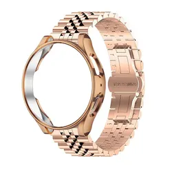 Stainless Steel Strap and Protective Case - Watch 4 ClassiC 42mm (Rose Gold Rose Gold)