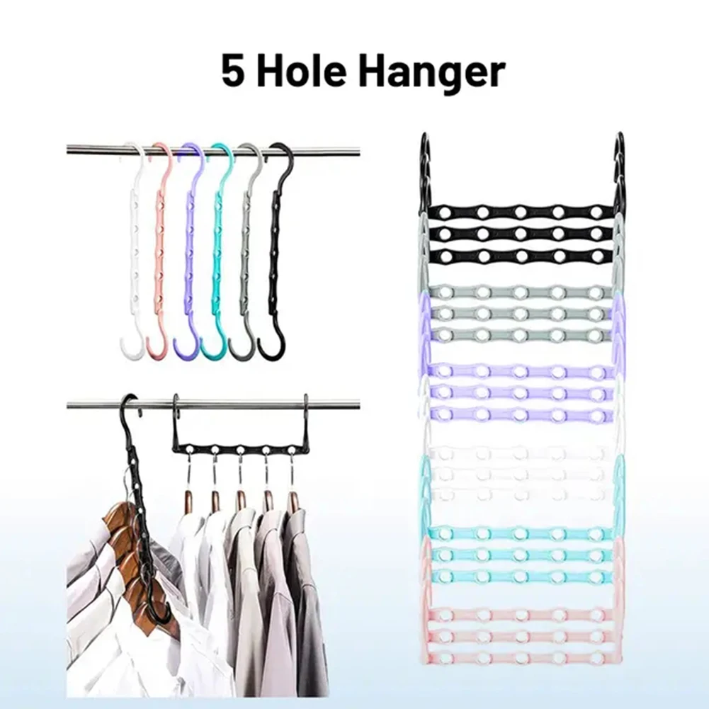 Household Stackable Clothes Hanger Rack Wear Resistant Windproof Clothes Stand For Wardrobes 5