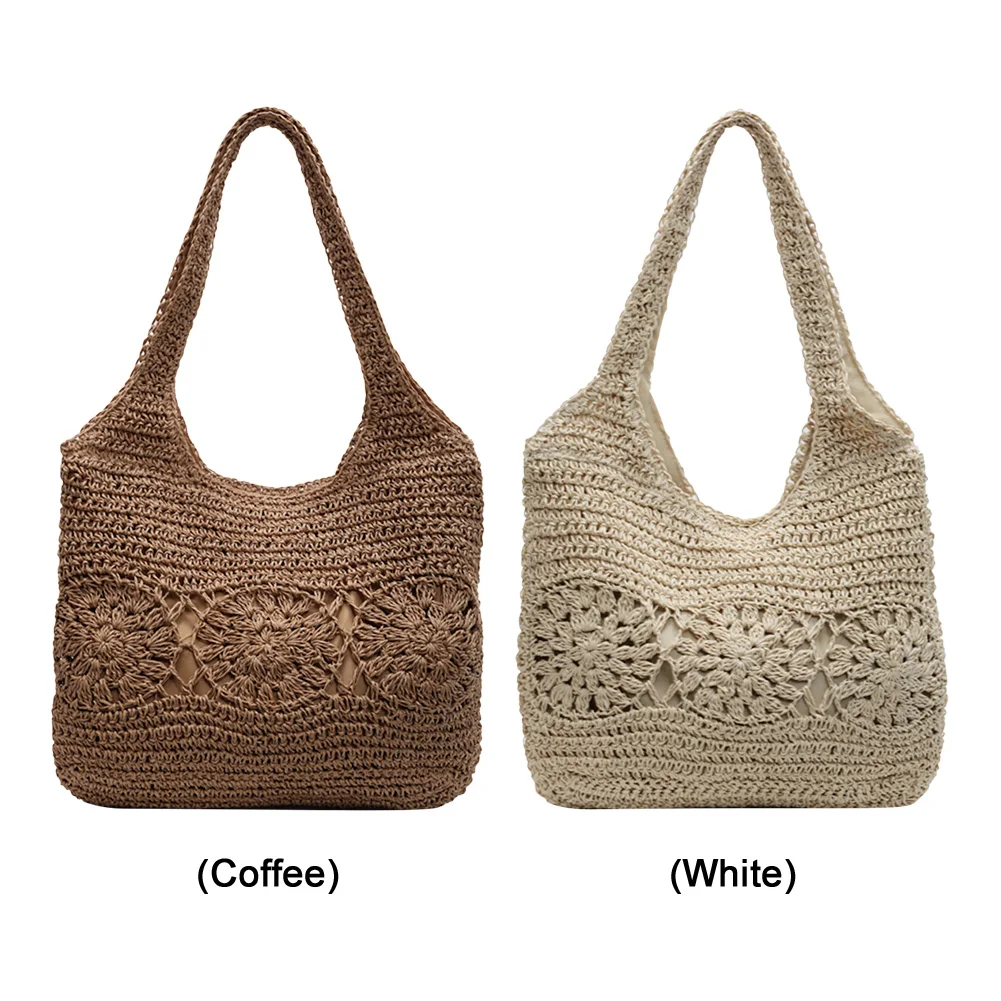Straw Beach Shoulder Bag for Women Summer Vacation