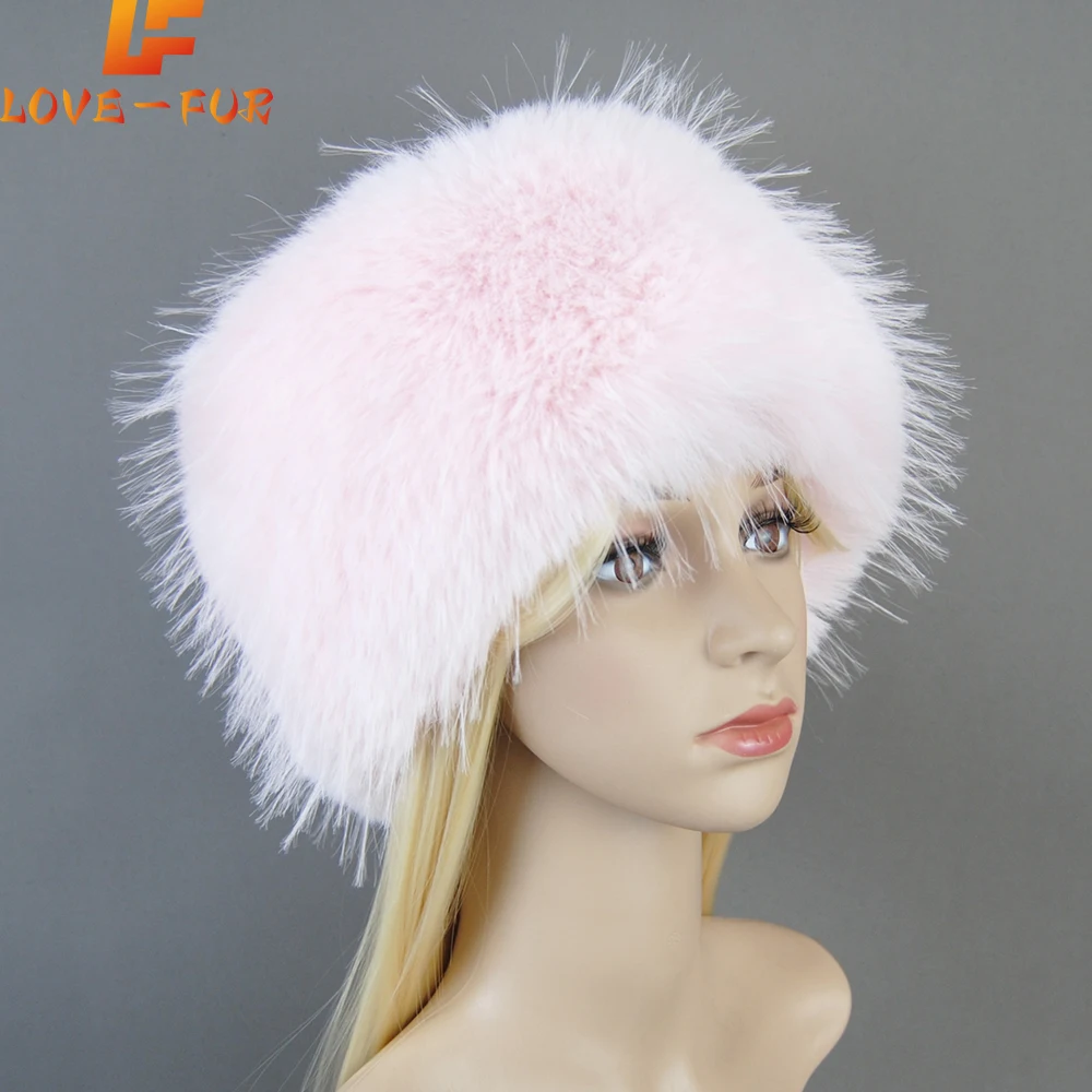 

False Fox Fur Beanies Women Winter Warm Fluffy Popular Russia Style Female Round Cap Fashion False Fox Fur Hats