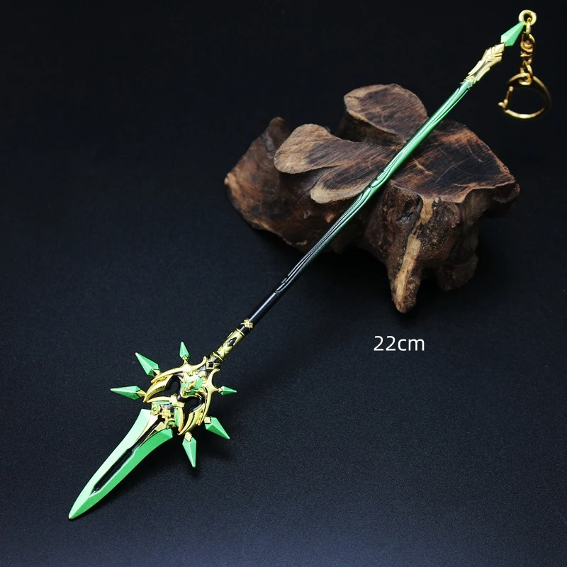 Genshin Impact Sword Keychain Alloy Weapons Skyward Blade Metal Key Rings Collections Katana Samurai Game Peripherals Gifts Toy 5