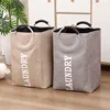 1Pc Large Folding Storage Basket EVA Storage Fabric Wardrobe Office Bedroom Closet Toys Laundry Basket With Handle 1
