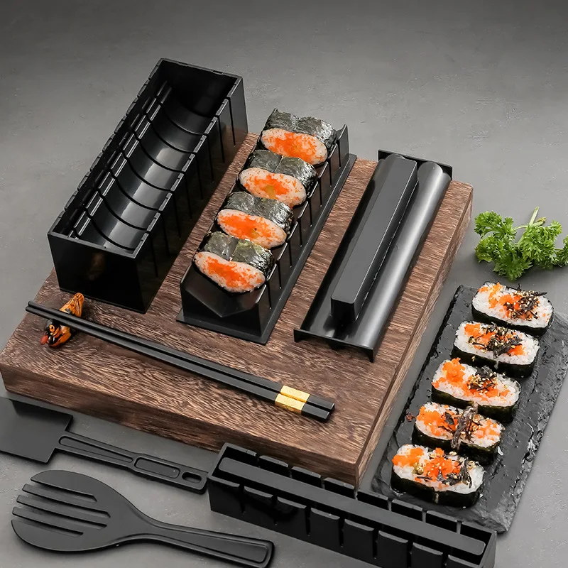 5 Rolls Sushi Maker Rice Ball Mold Japanese Nigiri Sushi Molds Non-stick  Pressure Storage Box DIY Kitchen Lunch Box Lunch Tool