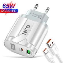 PD 65W Fast Charge Adapter For Laptop MacBook Pro Type-C Quick Charger For Apple iPhone 11 12 13 Pro iPad Huawei Xiaomi Samsung