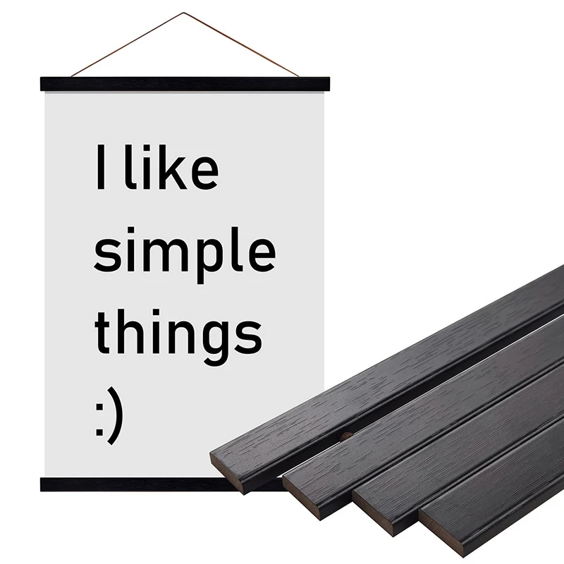 Wood Photo Frame Magnetic DIY Teak Pine Photo Hangers Hanging Kit for Pictures Canvas Prints