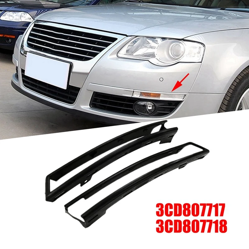 

1Pair Front Bumper Turn Signal Grille Bracket Cover 3CD807717 3CD807718 Parts For Passat B6 2007-2011 Radiator Grills Frame