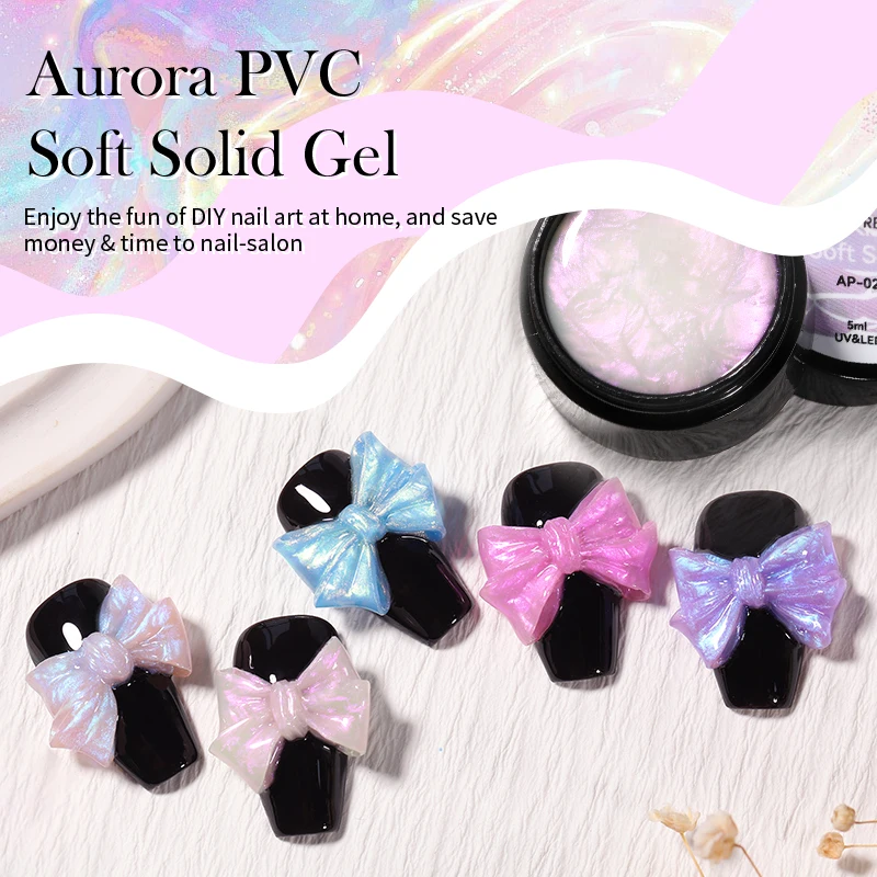 BORN PRETTY 5ml Modeling Carving Gel Nail Polish Aurora PVC Soft Solid Gel Varinsh Transparent Soak Off UV LED Painting Gel