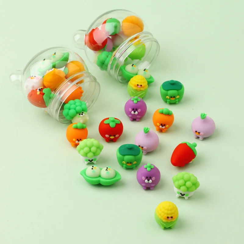 3D fruit shape eraser cartoon cute pencil eraser student burger family