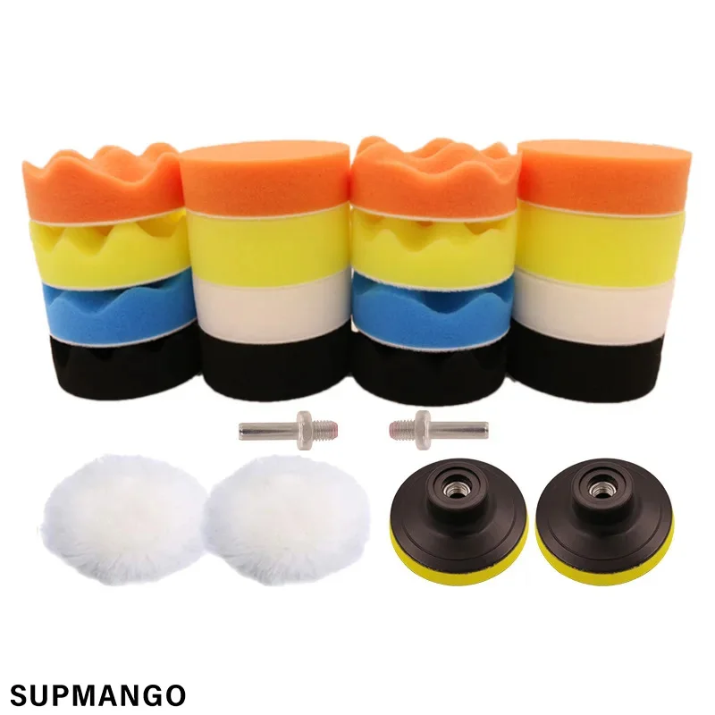 Car Polishing Sponge 22pcs Universal Car Paint Care Accessories Polishing Sponge Pads Kit Foam Pad er Kit Wax Pads
