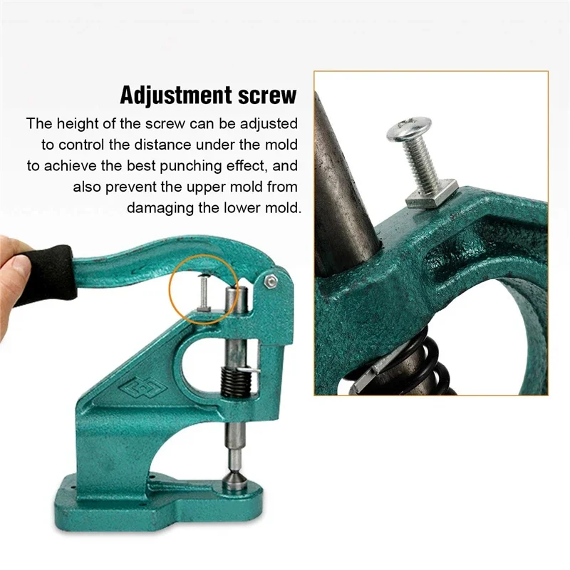 3 Dies+1500pcs Grommet Eyelet Machine Hand Press Arts Crafts Sewing Hand Press Grommet Machine Tools Kit Grommets 6/10/12mm
