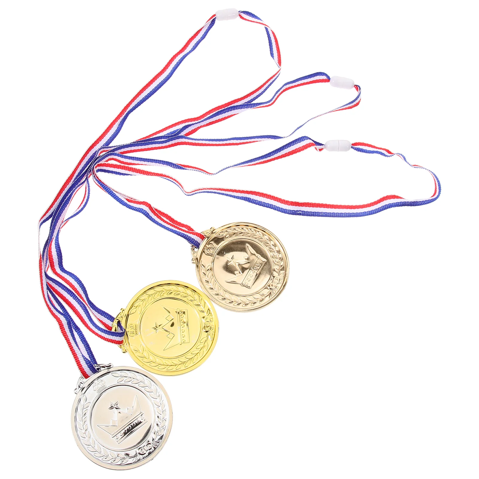 

3pcs Hanging Medals Award Sports Medals Sports Competition Medals with Ribbon