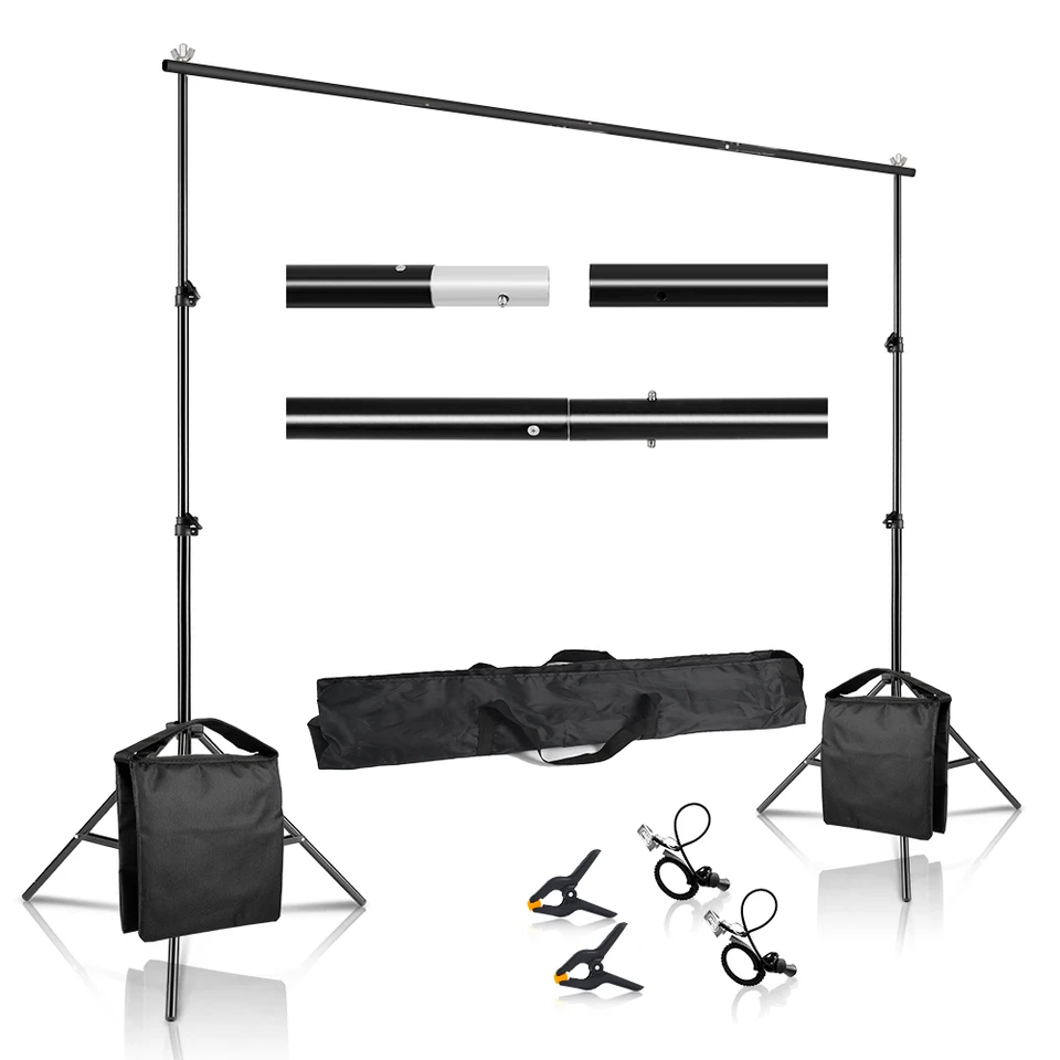 Professional Green Screen Photography Backdrop Stand Kit