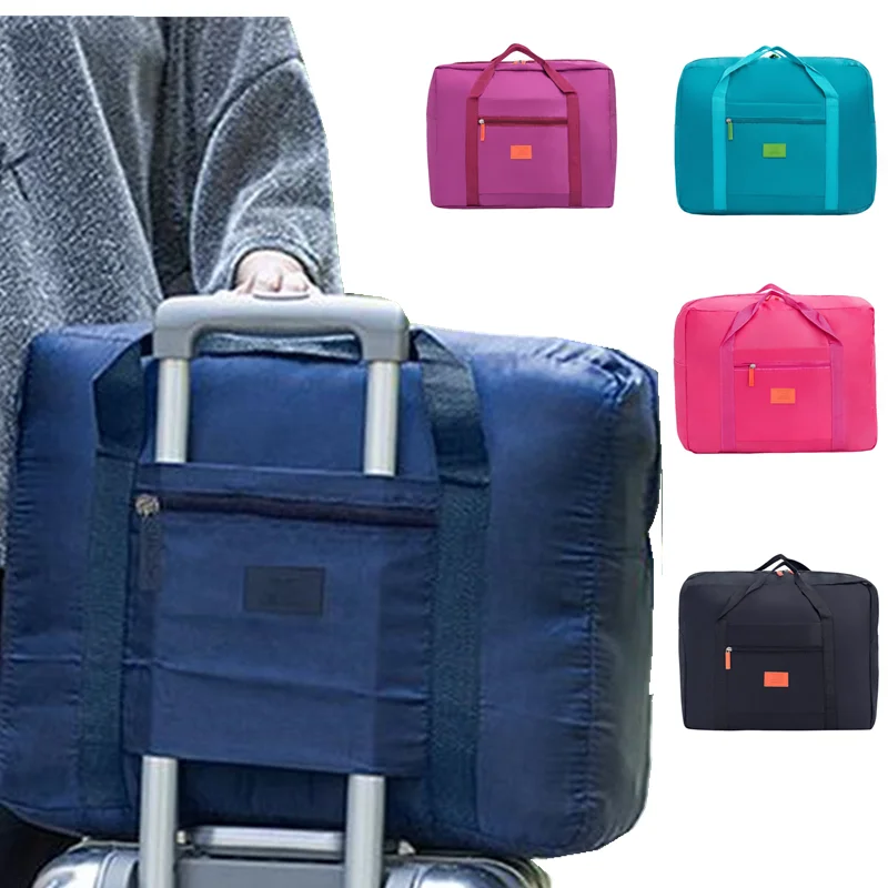 

New Fashion Waterproof Travel Bag Large Capacity Bag Women Nylon Folding Unisex Luggage Travel Handbags