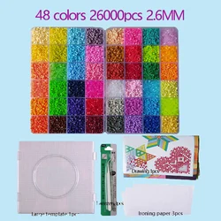 Creative 3D Puzzle Iron Beads Craft Set with Large Pegboard (48 colors and tool)