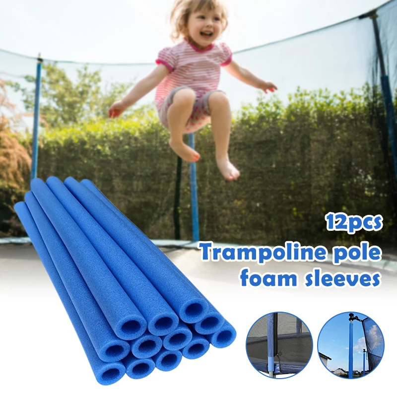 Trampoline Protective Cover 12pcs Trampoline Foam Tube Sponge Tube Children Jumping Bed Railing Fence Anti-Collision Protection Empty Round