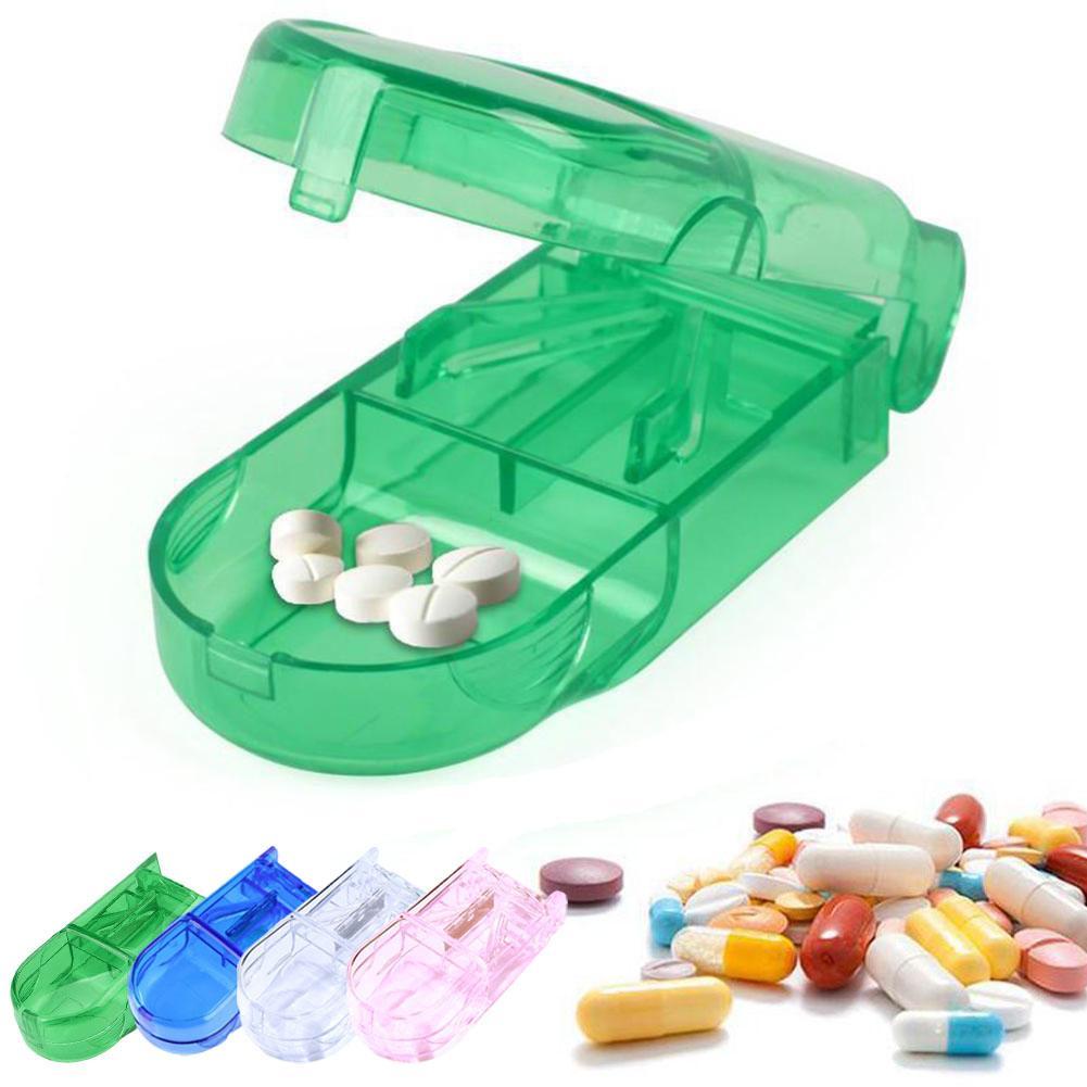 Portable Pill Cutter Splitter Divide Medicine Storage Tablet Splitters Cut Slicer Pill Medicine Box Home Pill Organizer