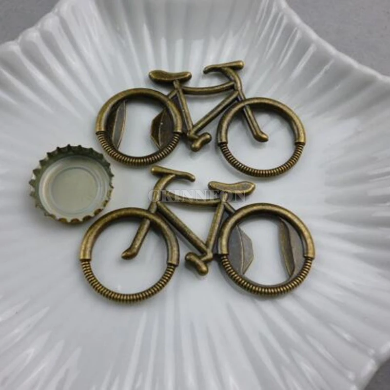 200Pcs/Lot Cute Bike Bicycle Metal Beer Bottle Opener Gift Kitchen Dining Bar Tools
