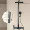 Gray  Shower Set  For Bathroom LED Digital Piano White Smart Tub Faucet Waterfall Shower System Rain Shower System 1