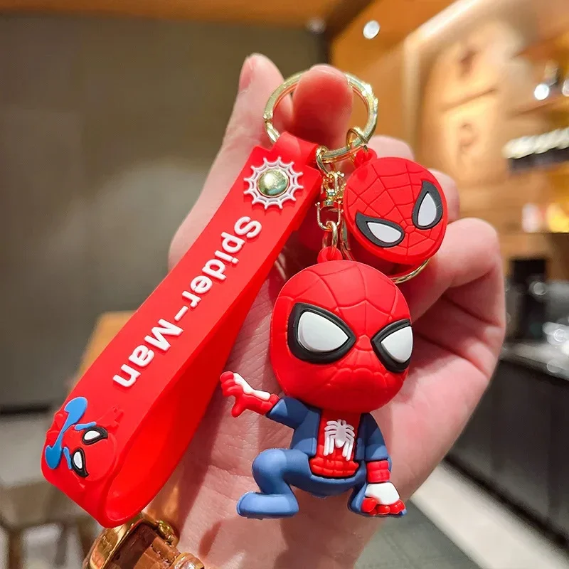 

Cartoon Anime Keychain Car Pendant Holder Key Chain Keyring Super Hero Christmas Phone Bag Hanging Kids Gifts
