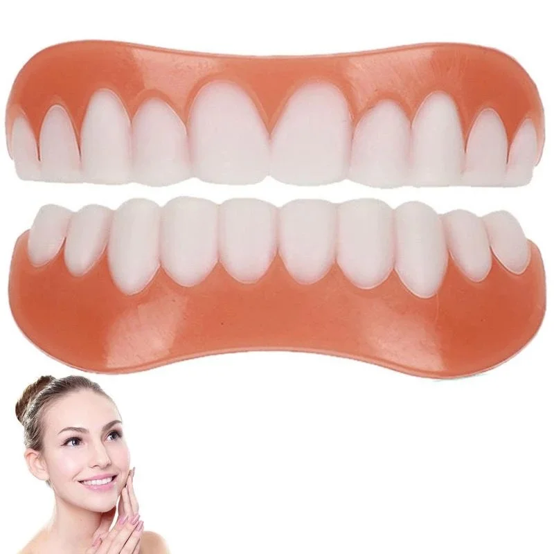 Silicone Veneer Upper/Lower Dentures Temporary Whitening Braces Adult