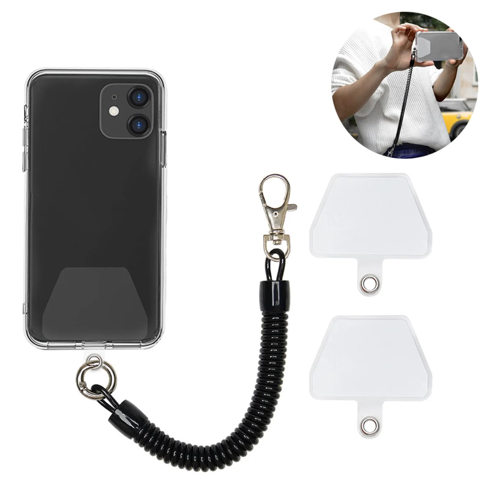 Cool® - Funda Transparente Con Cordon Cuerda 150 Cm Iphone 12 Mini