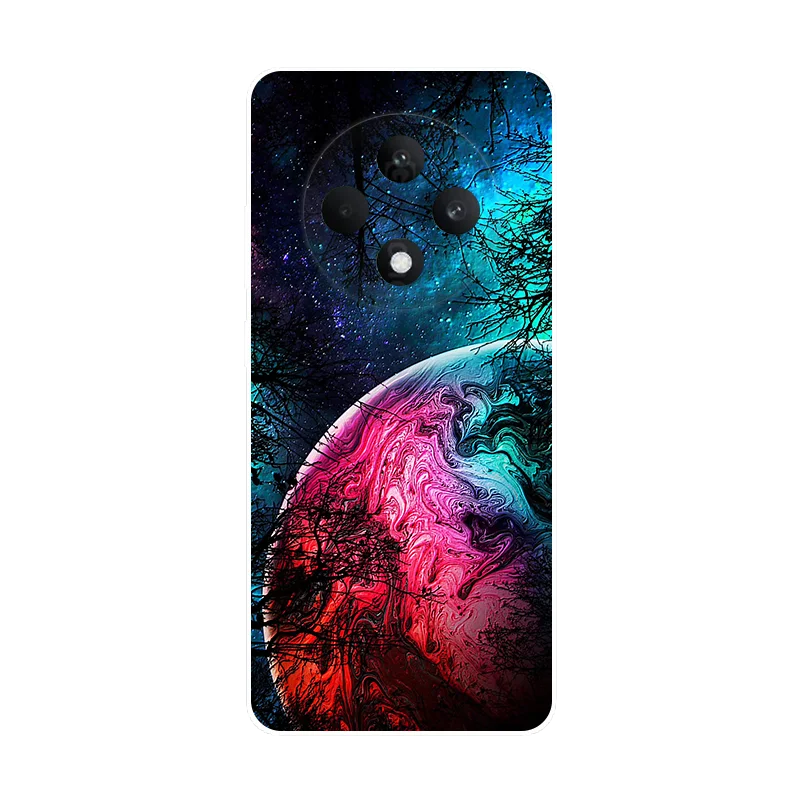 Flower Cat Painted Soft Silicone Case - Stylish Protective Cover