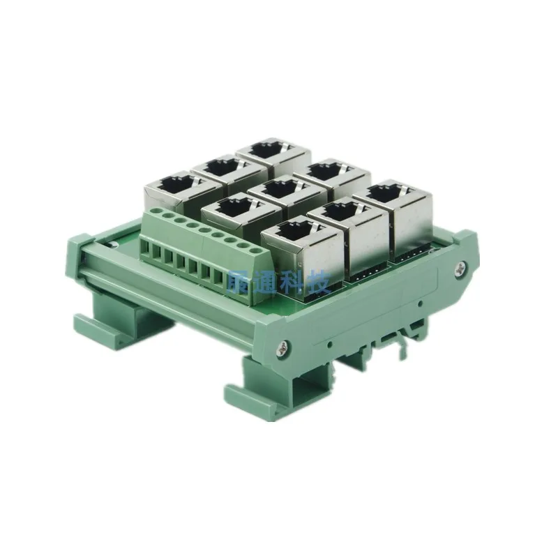 Dual Channel Two Rj45 Breakout Pcb Board Lan Interface To