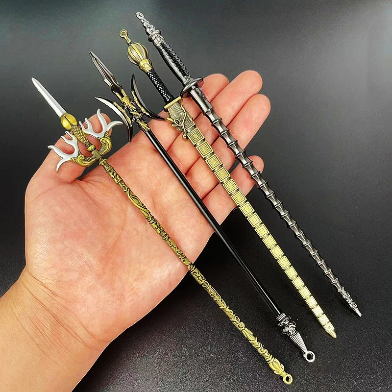 Mini Katana Retro Mini Katana Cosplay Fake Sword Replica Weapon Decoration Swords Prop Chinese Metal Miniature Toy Knife Desk Accessories