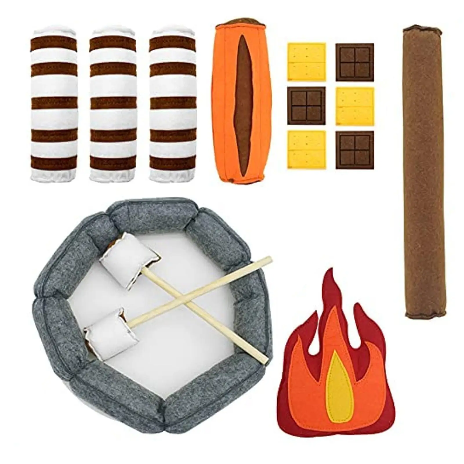 

Pretend Play Campfire Office Living Room Needfire Gifts Outdoor Camping Toys Cartoon Realistic Plush Toys Kids Camping Toys Set