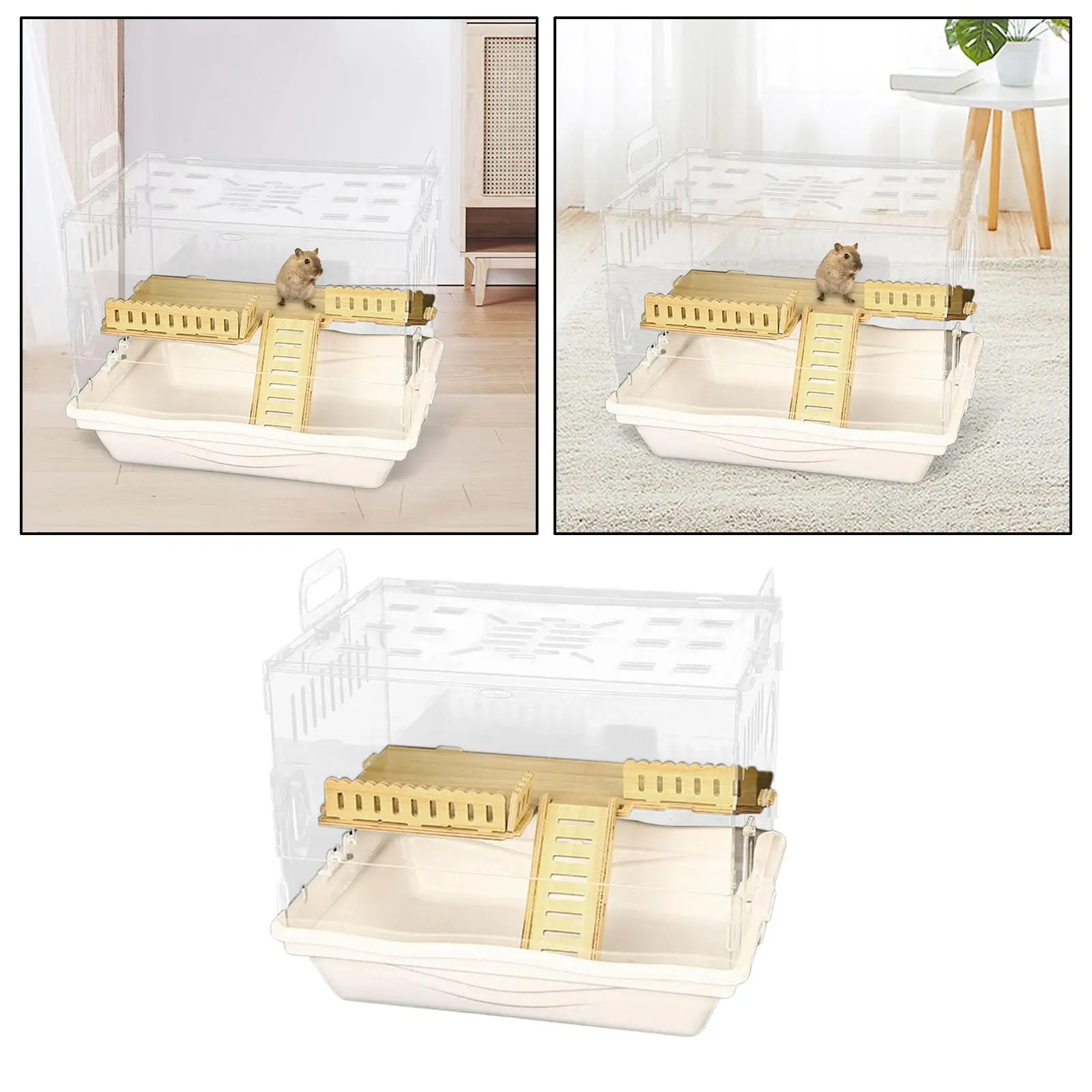Acrylic Hamster House Clear Small Pet House Gerbils Acrylic Cage Guinea Pig Cage for Hamsters Gerbils Dwarf Small Pet Mice