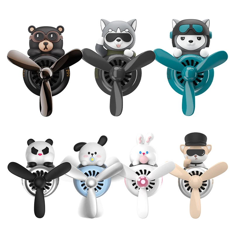 Bear pilot car air freshener flavor dog vent perfume diffuser fragrance scent auto deroration acccessories aromatherapy auto 5