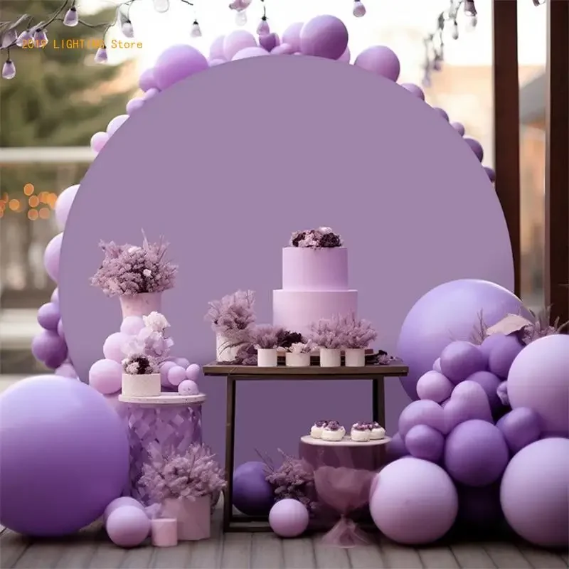 Circle Backdrop Cover for Weddings and Parties Balloon Arch Stand Cover with Secure Buckle Attachments Party Decoration