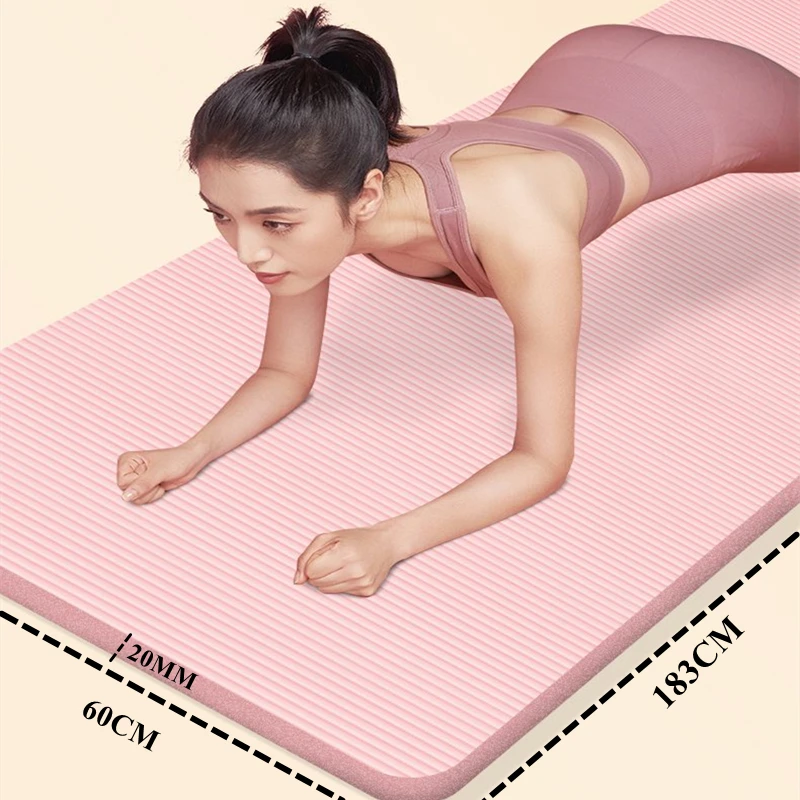 1830x600x20mm 요가 매트 방습 체육관 피트니스 운동 20mm 두께 NBR 야외 미끄럼 방지 내구성 캠핑 피크닉 매트 운동