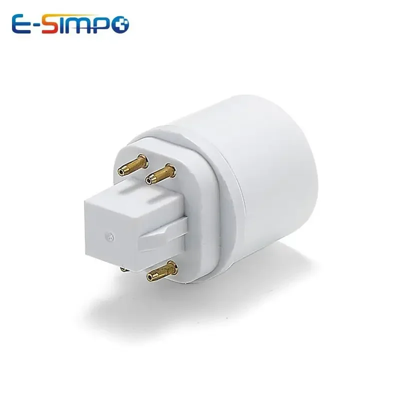 2pcs 4P G24Q  E26 E27 CFL PLC PLT GX24Q 램프베이스-에디슨 나사 LED 라이트 소켓 홀더 어댑터 변환기 필요 던지기 안정기