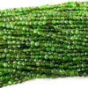 Veemake Natural Diopside Faceted Round Rondelle Edge Cube Coin Disc Beads For Jewelry Making DIY Necklace Bracelets Earrings 4