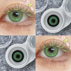 Lalens Magic Anime Colored Contacts - Vibrant Halloween Cosplay Prescription Lenses, Long - Lasting Eye Makeup Enhancement (Magic Green)