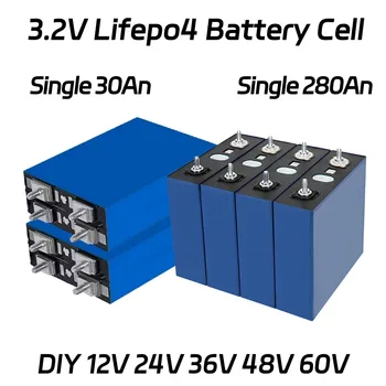 Batteria LifePO4 di grado A, batteria ricaricabile LifePO4 da 3,2 V 30 Ah/280 Ah batterie 12 V 24 V 48 V 60 V fai da te per carrello da golf, barca, solare