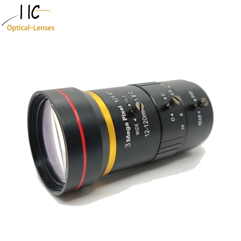 3.0메가픽셀 12-120mm 수동 아이리스 가변초점 C 마운트 렌즈 저왜곡 FA 렌즈