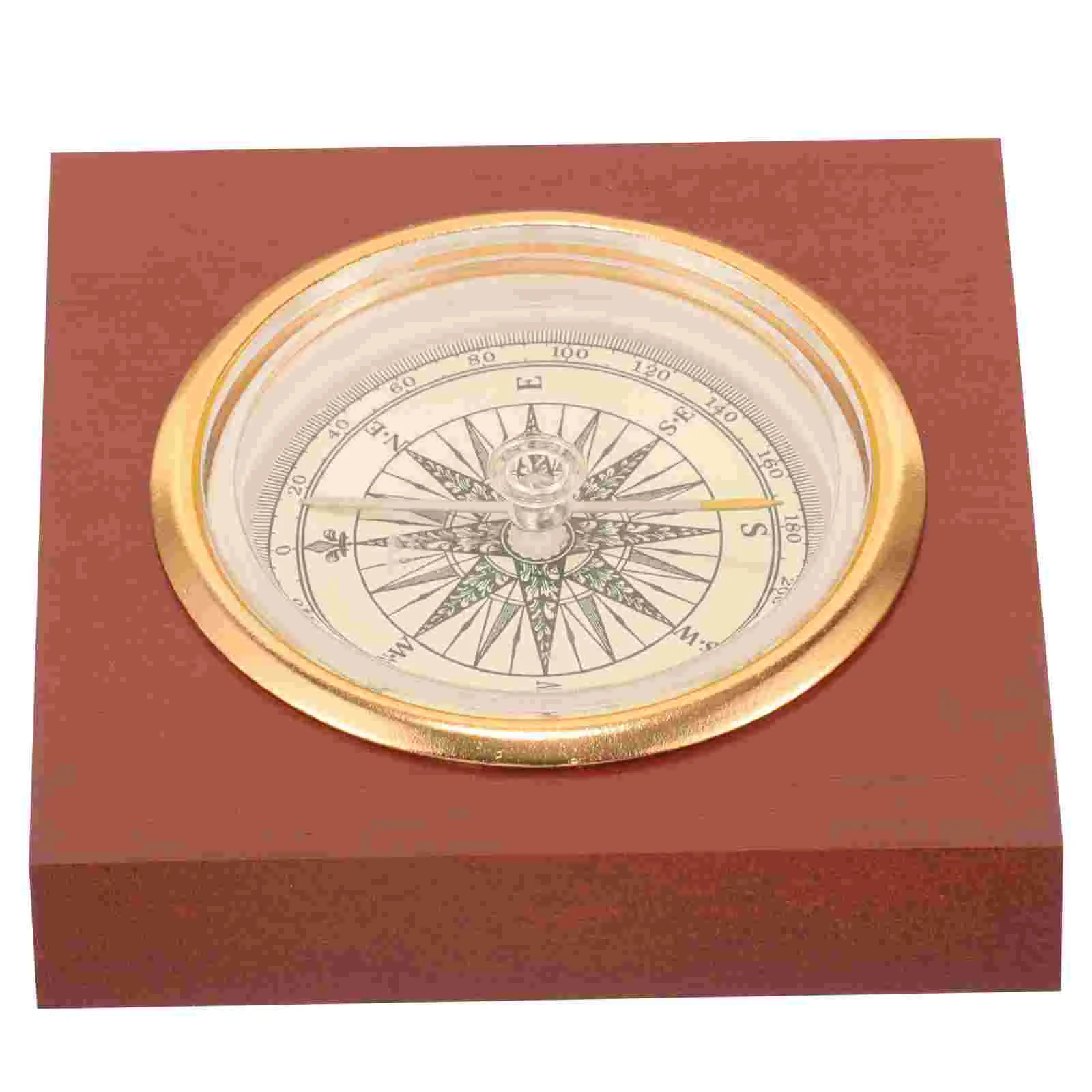 

Vintage Compass Guide Outdoor Wood Traditional Chinese Experiment Portable Small Multi-use Travel