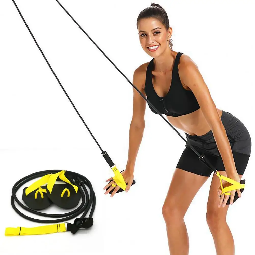 SwimTrainingResistanceElasticBeltHighElasticitySwimmingPaddleTPEAdjustableSwim