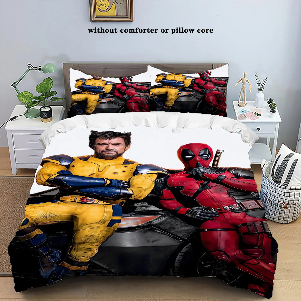 Description Picture 5 of itemIconic Brand Movie Deadpool & Wolverine Bedding Set Deadpool Quilt Duvet Cover Pillowcase Kids Bed Comfortable Bed Set Twin King