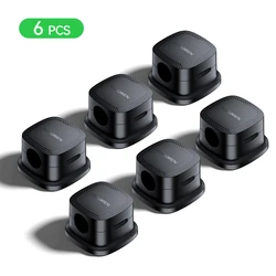 Magnetic Cable Organizer - Adjustable and Stable Wire Holder Clips (6 - Pack) (Black  6pcs)